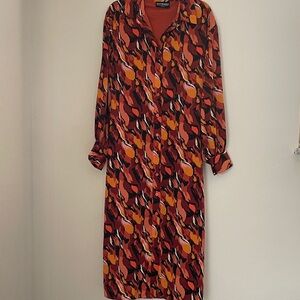 Kittenish Multicolor Long Sleeve Dress